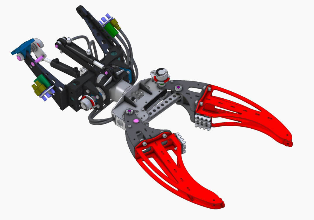 Design eines Greiferroboterarms, der Bleche nutzt