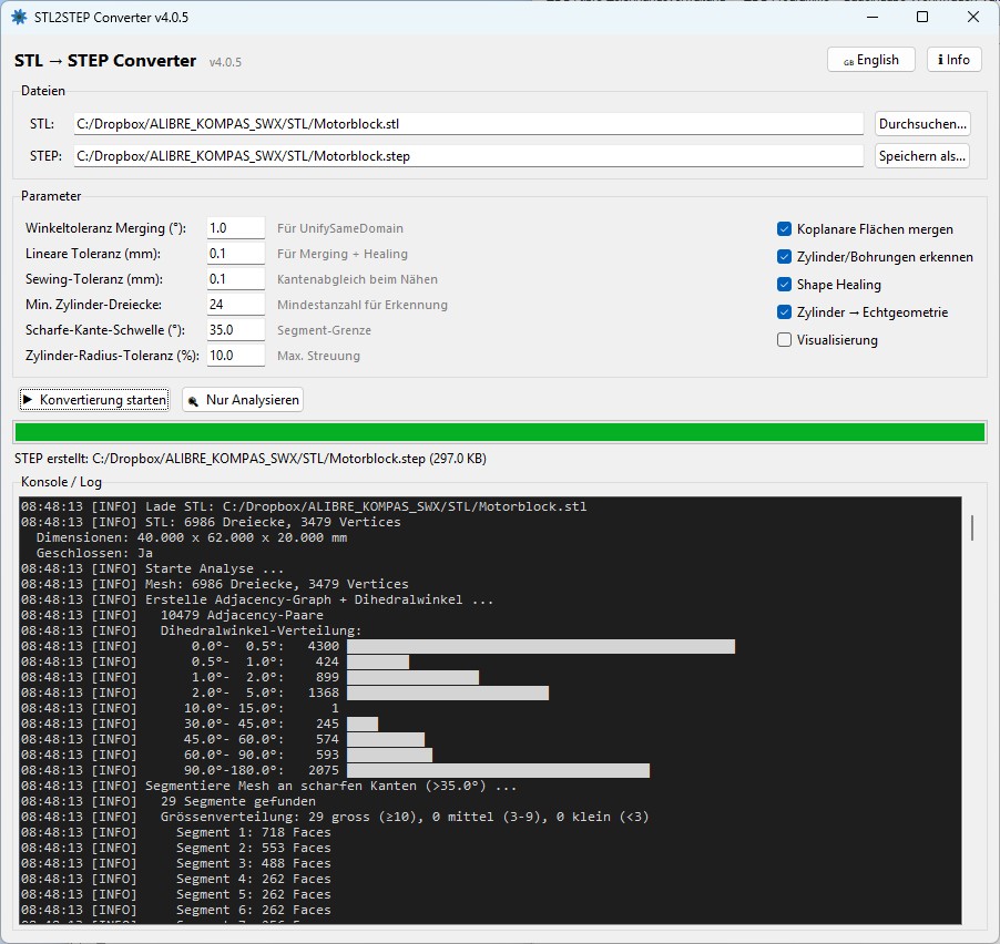 STL2STEP für jedes CAD-System geeignet