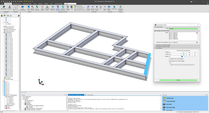 Frame Builder Metallbau, Rahmenbau und Stahlbau für Alibre Design
