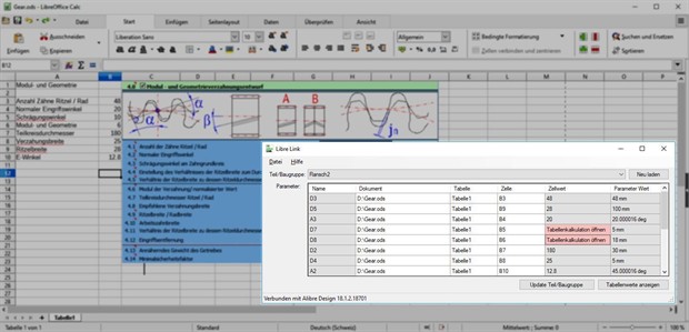 Libre Link für Alibre Design und Libre Office