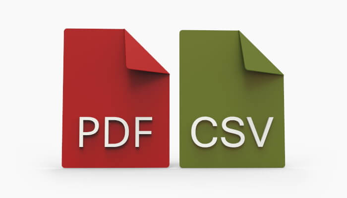 PDF und CSV