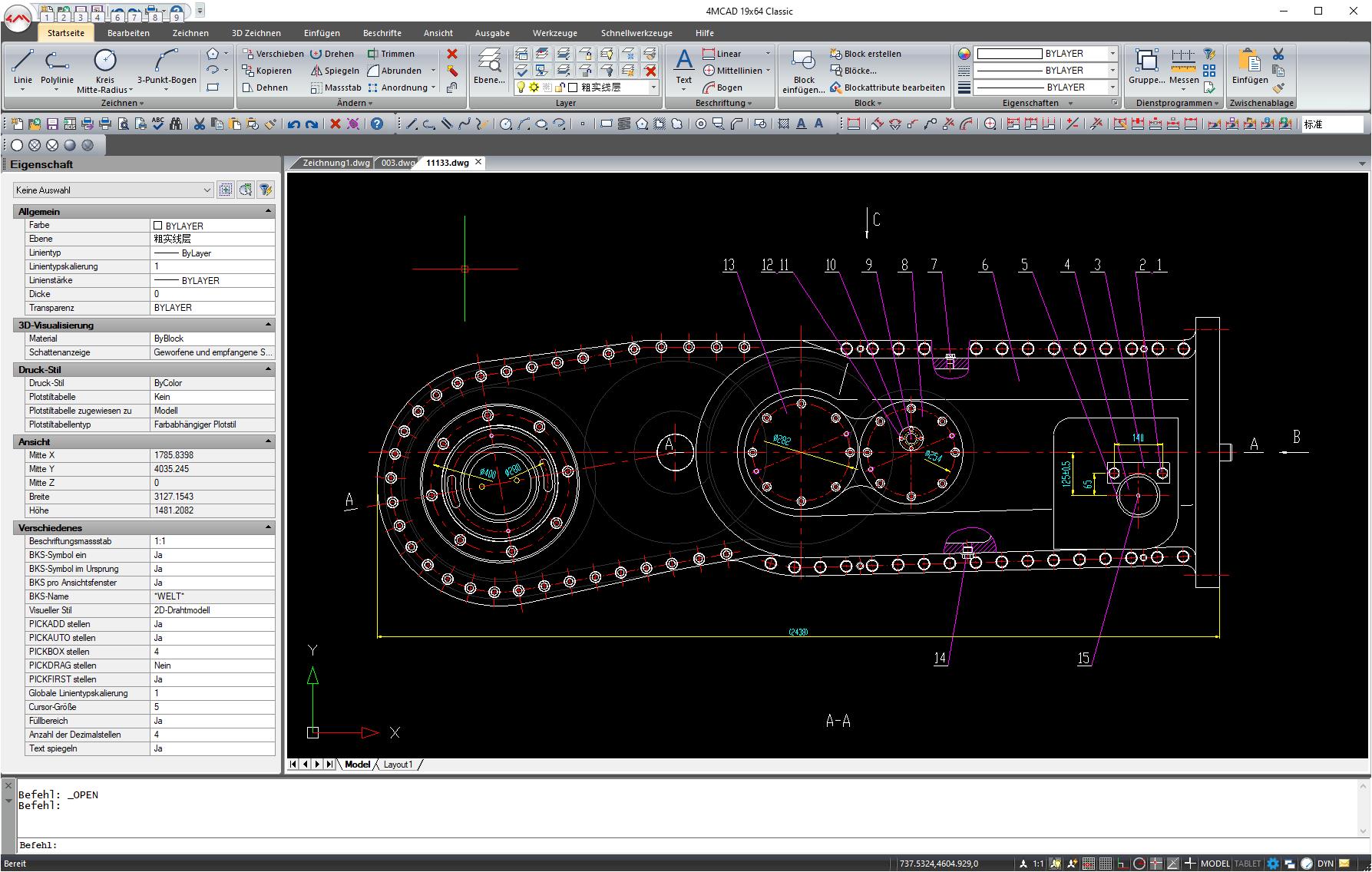 2D-CAD für DWG- und DXF-Dateien inkl. XREF