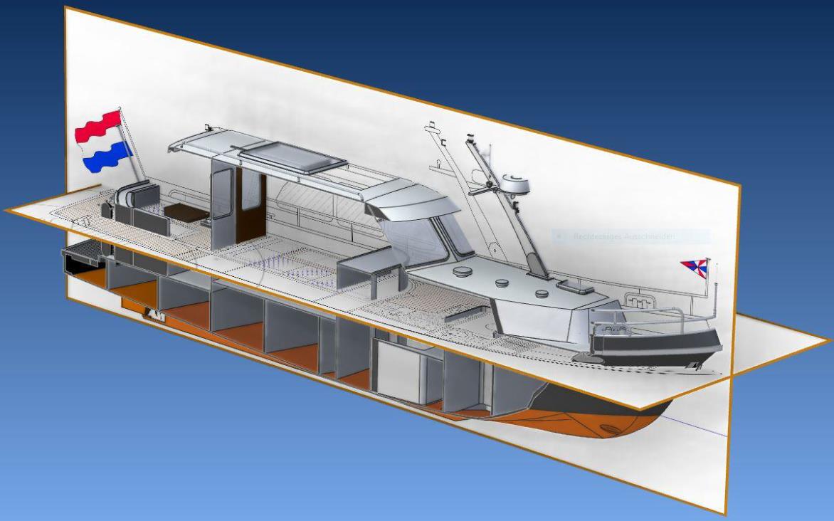 Privateer Elegance 43 OK, Meander vom 2D-Plan zum 3D-Modell mit Alibre Design