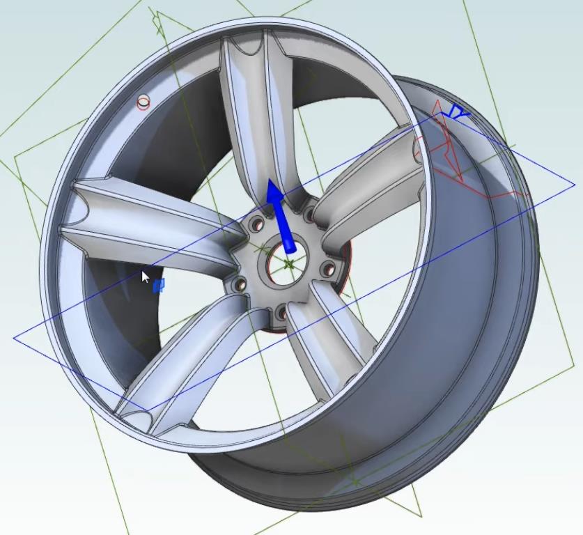 Felge, (c) 2021 by Joko Engineeringhelp, erstellt mit Alibre Design 3D CAD