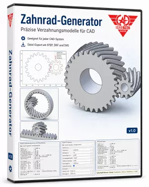 Zahnrad-Generator für Alibre Design und andere CAD-Programme